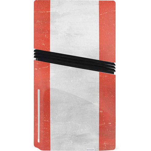 Peru Flag Distressed PS5 Pro Disk Console Skin